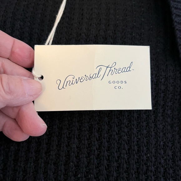 UNIVERSAL THREAD XXL BLACK 100% Cotton OPEN SWEATER - Picture 4 of 11